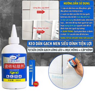  Keo Dán Gạch Men Siêu Dính LKB 260ml Dán Ron Gạch Gốm Ván Gỗ Lát Sàn Ốp Viền Tường Nhà 