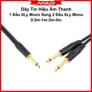 Dây 6 ly 1 ra 2 dài 0.5m-1.5m-3m-5m. dây âm thanh jack 6.5mm.