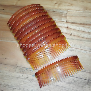 Sỉ 12 cây lược cài tóc 24 răng sơn nâu các loại | Hình thật 100%