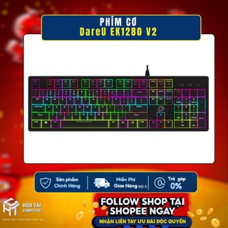 Bàn phím cơ dareu ek1280 v2 rgb red switch