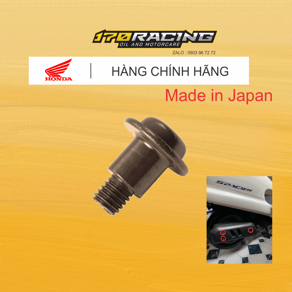 Vít bắt pát chống nóng pô xe Honda Spacy 125 zin - Hàng chính hãng Honda Japan