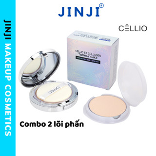  Phấn Phủ Cellio 2 Lõi Phấn Hàn Quốc Siêu Mịn Dạng Nén Tone 13 Chính Hãng JINJI 