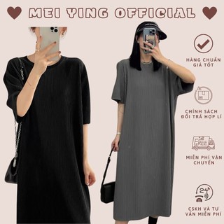 Váy suông, đầm suông cổ tròn from rộng dáng dài chất liệu qc cao cấp mei ying official