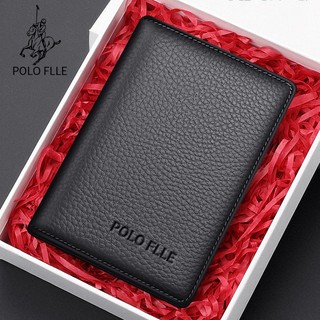 Ví đựng thẻ da thật polo flle nhiều ngăn tiện lợi