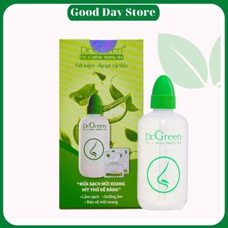 Bình Rửa Mũi Dr Green Eco tặng kèm 5 gói muối,Bình xịt rửa vệ sinh mũi drgreen eco nhẹ nhàng làm sạch mũi