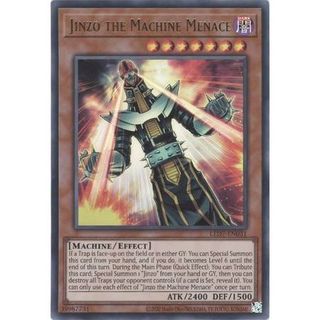 [ Dưa Hấu Yugioh ] Lá bài thẻ Jinzo the Machine Menace - ultra rare - Tặng bọc bài nhựa bảo quản