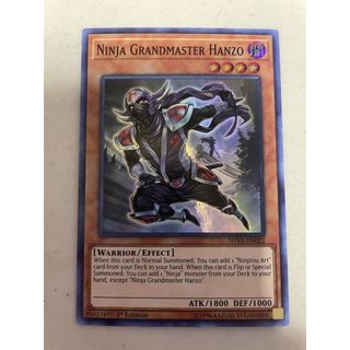 [ Dưa Hấu Yugioh ] Lá bài thẻ bài Ninja Grandmaster Hanzo - Super Rare - Tặng bọc bài nhựa bảo quản