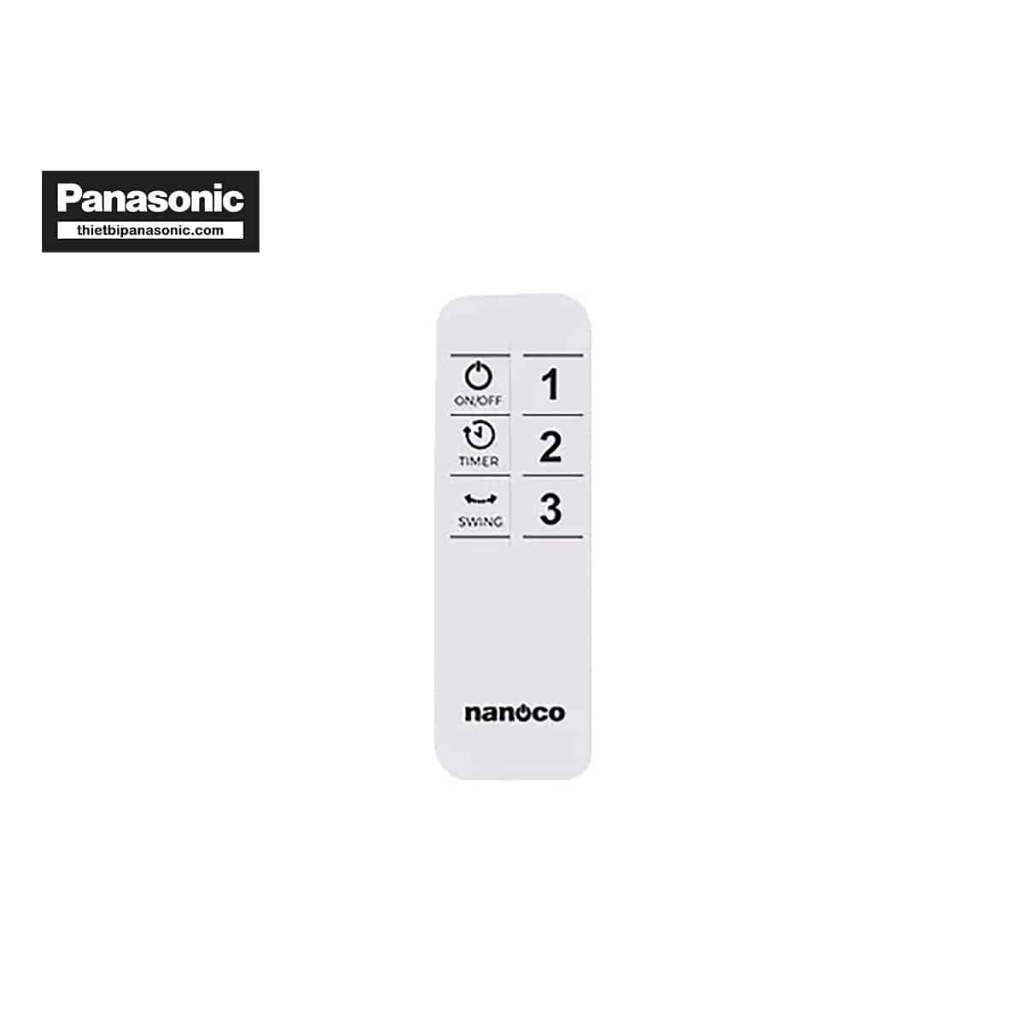 Quạt Treo Tường Remote B3 30W - 39.4 m3/min Nanoco NWF1219RC-GR Motor Đồng + Bạc Đạn
