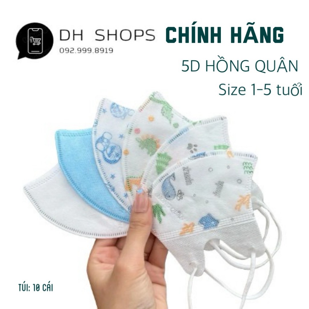 Khẩu trang cho bé 2-5 tuổi Hồng Quân, Khẩu trang trẻ em cho bé gái, bé trai