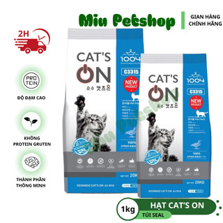Hạt cho mèo CAT'S ON SEAL 1kg chính hãng , Hạt cho mèo mọi lứa tuổi Cat On xuất xứ Hàn Quốc