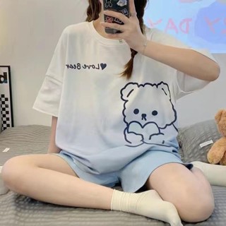 Set đồ bộ nữ mặc ngủ vải thun sữa bigsize họa tiết hoạt hình dễ thương cộc tay DN013 (có ảnh thật)