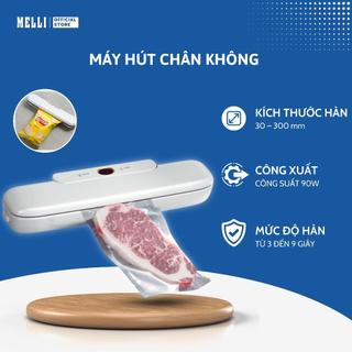 Máy Hút Chân Không Thực Phẩm Melli Mini Hàn Miệng Túi Bảo Quản Thực Phẩm Dành Cho Gia Đình Tặng 7 Túi Hút Chân Không