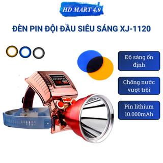 Đèn Pin Đội Đầu Siêu Sáng Corisu XJ-1120 ánh sáng tỏa tích điện 8 - 10 giờ, 3 chế độ sáng, tặng kèm dây đeo đầu