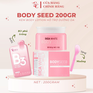 [Chính Hãng] Kem Body Mầm Gạo Sica white, Body dưỡng trắng da, kem BHA