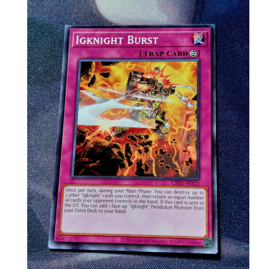 [ Đậu Phộng ] Thẻ Bài Yugioh Trap CR03-AE122 Igknight Burst (N)