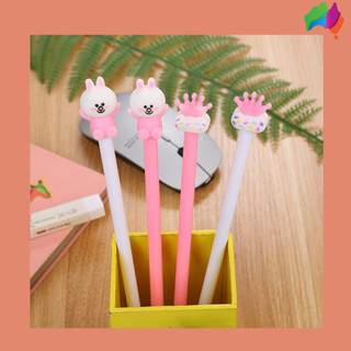 Bút gel chú gấu hồng vương miệng đáng yêu cute vpp land