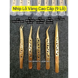 Nhíp nối mi lỗ gold _ nhíp classic _ nhíp tách mi _ lực tay mềm
