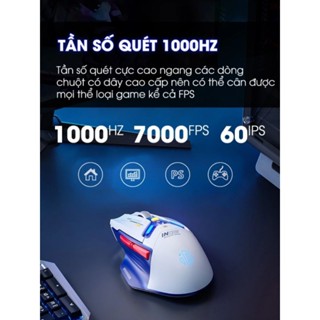 Chuột không dây gaming bluetooth TEKKIN INPHIC IN9 pin sạc led rgb 6 nút bấm 3 mode có app chơi game macro gundam BH 12T
