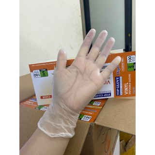 Gang tay cao su dùng 1 lần , dùng trong y tê và spa tmv ... hộp 100 chiếc