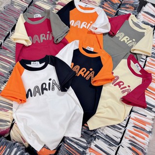 Áo thun nữ ôm body raglan cổ tròn tay ngắn, áo thun nữ phom babytee tay raglan. Áo thun borip dáng ôm body tay sọc mã