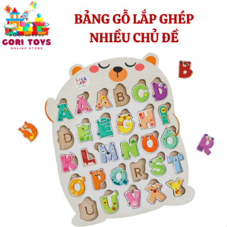 Bảng gỗ lắp ghép nhiều chủ đề cho bé Lalala Baby