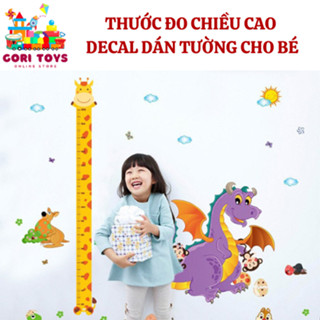 Thước đo chiều cao dán tường hình con vật đáng yêu cho bé thương hiệu Lalala baby