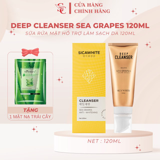 [FREE SHIP] SỮA RỬA MẶT RONG NHO SICA WHITE, CLEANSER SICA, SẠCH SÂU NGƯA MỤN TẶNG 1 MẶT NẠ