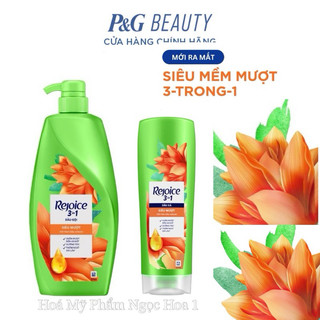 Combo dầu gội rejoice siêu mềm mượt 630ml + dầu xả rejoice siêu mềm mượt 320ml