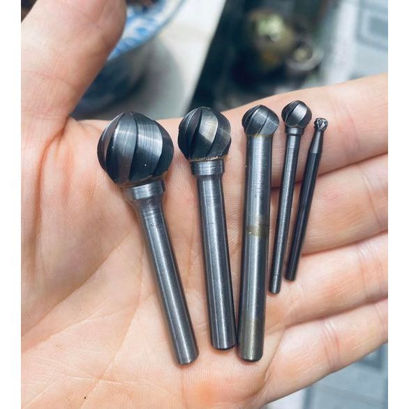 Mũi lũa cầu cao cấp trục 6mm chuyên làm hốc bọng lũa