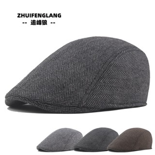 Nón nồi beret mỏ vịt nam nữ Mũ bere nồi Chất dạ Giữ ấm Cao cấp Nón beret Trung niên Vintage Cổ điển
