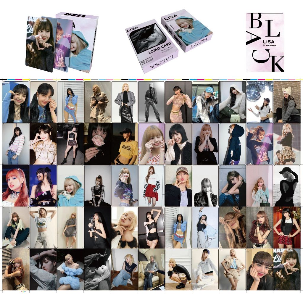 Set 55 lomo card LISA Blackpink 2024