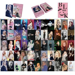 Set 55 lomo card rose blackpink 2024