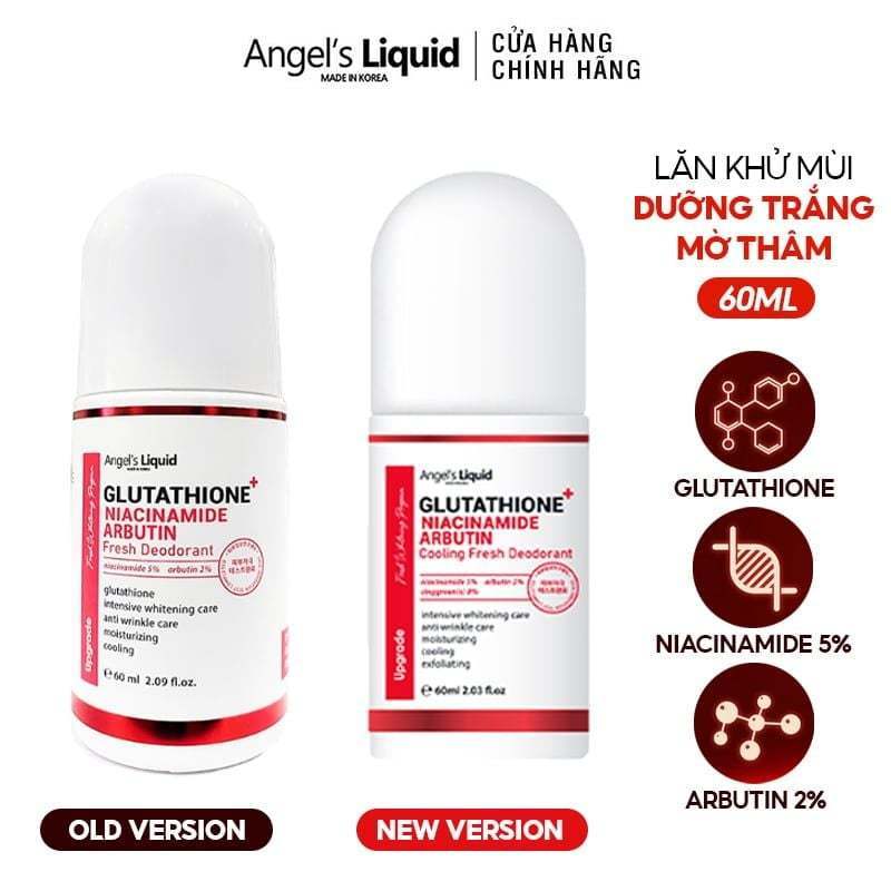 Lăn khử mùi giảm thâm nách làm trắng da +++Angel's Liquid Glutathione Fresh-up +++  60ml  chính hãng