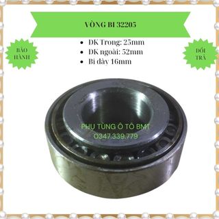 Vòng bi, bạc đạn, Mã số 32205 (7505), kích thước 25*52*16, tải nhẹ, bi đũa trụ