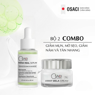  Bộ sản phẩm giảm mụn thâm sẹo dưỡng trắng da tăng sinh collagen Osaci gồm Serum 20ml + Kem dưỡng 20g 
