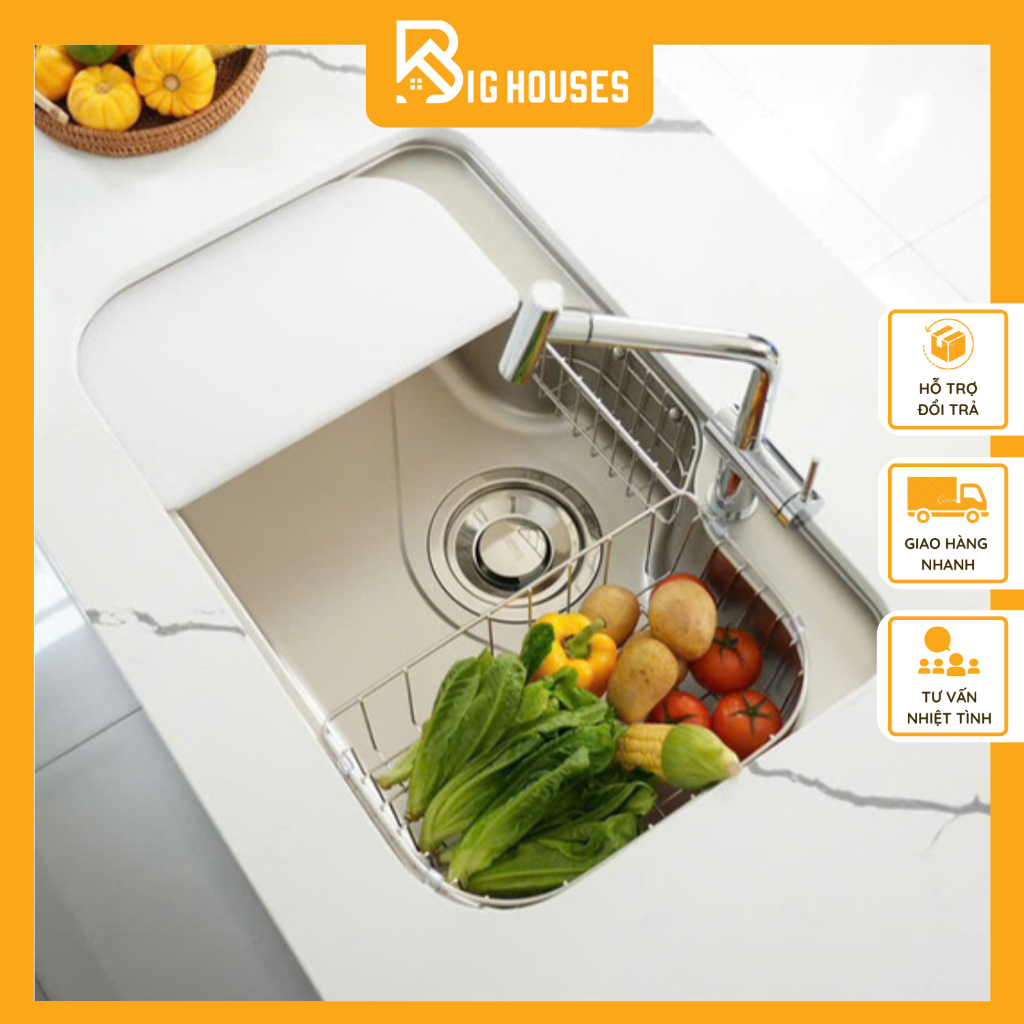 {HÀNG CHÍNH HÃNG CAO CẤP} Bồn Rửa Chén Konox TARI 7851SM Chậu Rửa Bát Inox 304 1 Hố Đơn