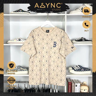 (Auth) Áo Thun New Era x MLB Monogram Boston Nâu CODE: 13578955 - Async Studio