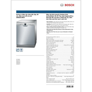 Máy rửa bát Bosch SMS63L08EA