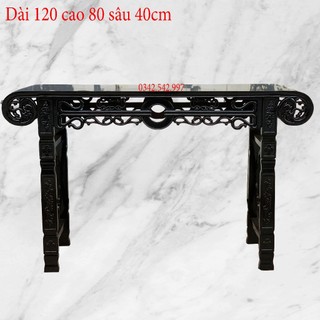Đôn bàn cuốn thư chân cong kê bày đồ phong thủy gỗ lim dài 127x40 cao 80cm
