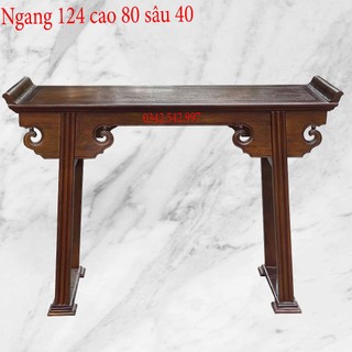 Bàn bao công tai quan kệ dài tai vểnh kê đồ trang trí gỗ lim dài 124x80 sâu 40cm