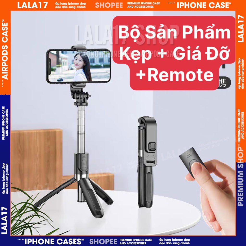 Gậy Chụp Ảnh Selfie đa năng (có remote điều khiển, 3 chân, kèm đèn led mịn da)
