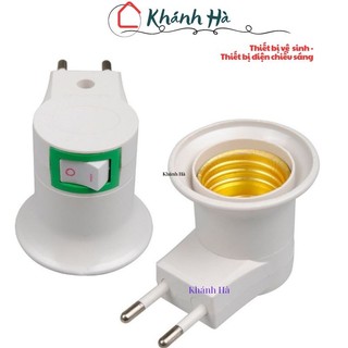 Đui đèn liền phích cắm có công tắc, phích cắm liền đui