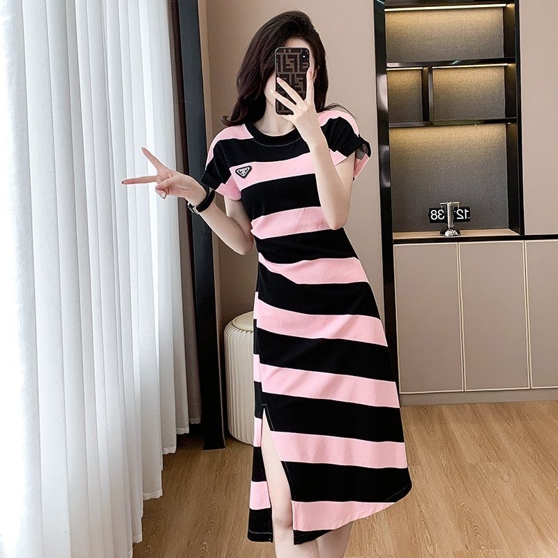 Đầm body thun sọc cao cấp