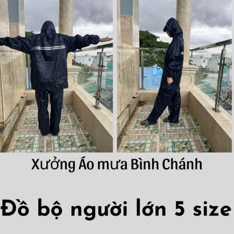 Áo mưa đồ bộ 5 cỡ