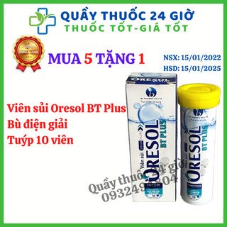 Viên sủi Oresol bù nước điện giải tuýp 10 viên