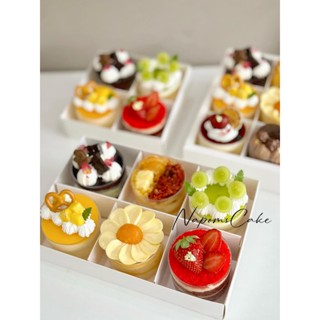 Set 10 Hộp Cupcake Thấp Đế Giấy Gấp Để Bánh