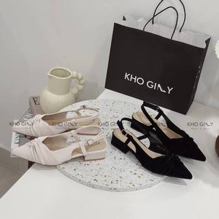 Giày slingback nơ thắt g0475