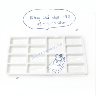 [Huta Art] Khay sứ pha màu chất lượng cao, dễ rửa