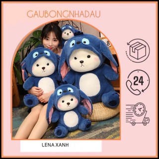 Gấu bông Teddy Lê Na Stick xanh siêu to