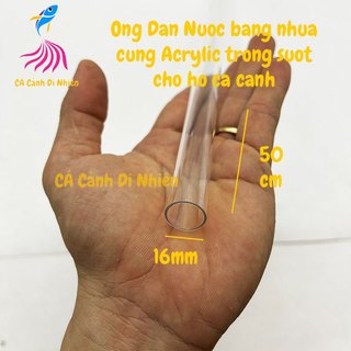Ống nước 16 li bằng nhựa Acrylic trong suốt dài 50 cm ống nhựa fi ống 16 mm 20 mm 25 mm dẫn nước cho hồ cá cảnh